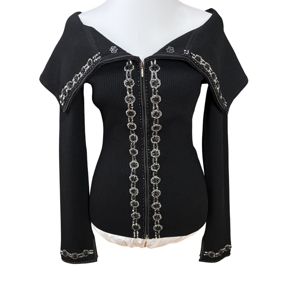 Cache Vintage Y2K Beaded Sweater